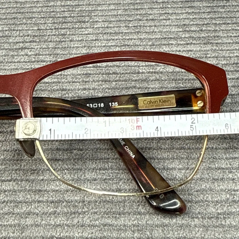 Calvin Klein Collection CK8021 603 Burgundy Tortoise Y2K Eyeglasses‎ 53-18-135